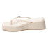 COCONUTS by Matisse Owen Platform Thongs Womens Off White Casual Sandals OWEN-1