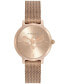 ფოტო #1 პროდუქტის Women's Ultra Slim Bee Carnation Gold-Tone Steel Watch 28mm