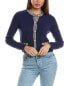 Фото #1 товара Hannah Rose Double Tipped Cropped Cashmere Cardigan Women's