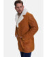 Фото #2 товара Men's Sheepskin Coat, Washed Whiskey with White Wool