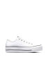 Фото #3 товара Converse Chuck Taylor All Star leather Lift Ox trainers in white