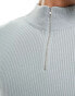 Фото #3 товара ASOS DESIGN midweight half zip jumper in light grey