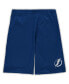 Фото #1 товара Men's Blue, Heathered Charcoal Tampa Bay Lightning Big and Tall T-shirt and Shorts Sleep Set