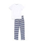 Фото #2 товара Пижама Pajamas for Peace Nautical Stripe Neutral Men's 2-Piece