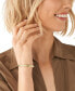 ფოტო #3 პროდუქტის Sadie Linear Texture Gold-tone Stainless Steel Bangle Bracelet