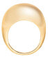 Silver Plated or 18k Gold Plated Brass Dome Ring