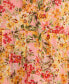 Juniors' Floral-Print Lace-Up Fit & Flare Dress