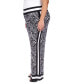 ფოტო #3 პროდუქტის Plus Size Zebra-Print Striped-Border Pants