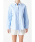 Фото #1 товара Women's Over Oxford Shirt with Sequin Collar