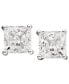 14k White Gold Earrings, Cubic Zirconia Princess Cut Stud Earrings (3-3/4 ct. t.w.)