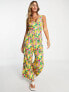 Y.A.S v-neck jumpsuit in retro floral