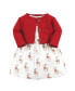 ფოტო #1 პროდუქტის Toddler Girls Cotton Dress and Cardigan 2pc Set, Fancy Rudolph