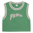 Puma For The Fanbase Team Cropped Graphic Crew Neck Sleeveless T-Shirt Womens Si