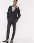 Фото #4 товара ASOS DESIGN wedding super skinny suit waistcoat in charcoal four way stretch