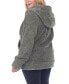 ფოტო #5 პროდუქტის Plus Size Hooded Sherpa Jacket