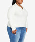 Фото #3 товара Plus Size Bridget V-Neck Sweater