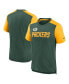 Фото #3 товара Men's Heathered Green, Heathered Gold Green Bay Packers Color Block Team Name T-shirt