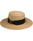 Фото #1 товара Unisex Flat Brim Boater Straw Sun Hat