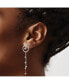 ფოტო #2 პროდუქტის Stainless Steel Polished Crystal Front and Back Dangle Earrings
