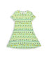 Фото #2 товара Платье для малышей Bellabu Bear Девочки Платье с коротким рукавом на Пасхальный Остров зеленого цвета.