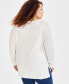 ფოტო #2 პროდუქტის Plus Size Knit Seam-Front Tunic Top, Created for Macy's