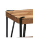 Ryegate Natural Live Edge Solid Wood with Metal Cube Coffee Table