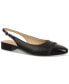 Women's Avril Capped-Toe Slingback Flats, Created for Macy's Черный, 8.5m - фото #1