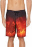 Фото #1 товара Perry Ellis 169274 Mens Water Resistant Swim Board Shorts Orange Size Large