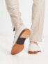 ASOS DESIGN loafers in stone suede with natural sole
