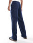 Фото #4 товара ASOS DESIGN smart co-ord wide leg cargo trousers with pocket detailing in navy