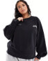 Фото #1 товара Wrangler plus crew neck sweatshirt with small logo in faded black