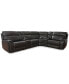 Фото #1 товара Hutchenson 132.5" 6-Pc. Zero Gravity Leather Sectional with 2 Power Recliners and 2 Consoles, Created for Macy's