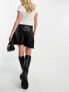 Фото #7 товара Vero Moda leather look quilted mini skirt in black