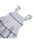 Little Girls Flutter Sleeve Smocked Linen Dress