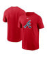 Фото #1 товара Men's Red Atlanta Braves Fuse Logo T-Shirt