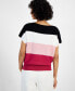 Фото #2 товара Women's Colorblocked Extended-Sleeve Sweater