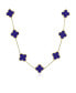 ფოტო #1 პროდუქტის Large Lapis Clover Necklace