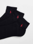 Фото #8 товара Polo Ralph Lauren 3 pack sport socks in black