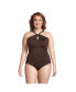 Фото #1 товара Купальник Lands' End plus Size High Neck to One Shoulder Multi Way One Piece