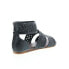 Фото #8 товара Roan by Bed Stu Clio F850010 Womens Black Leather Zipper Strap Sandals Shoes 6