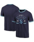 Фото #2 товара Men's Navy Seattle Kraken Buzzer Beater Tri-Blend Ringer T-shirt