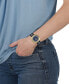 ფოტო #3 პროდუქტის Women's Tortona Crystal 2 Hand Quartz Blue Genuine Leather Watch, 38mm
