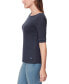 ფოტო #3 პროდუქტის Women's Alanis Boat Neck Elbow-Sleeve T-Shirt