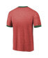 Men's Threads Heathered Red Minnesota Wild Ringer Contrast Tri-Blend T-shirt