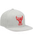 ფოტო #4 პროდუქტის Men's Gray Chicago Bulls Hardwood Classics Tonal Snapback Hat