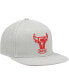 Men's Gray Chicago Bulls Hardwood Classics Tonal Snapback Hat - фото #4