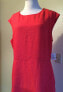 Фото #2 товара Anne Klein Women's Textured Button Shoulder Sleeveless Sheath Dress Red 16