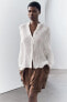 Zw collection textured 100% linen blouse
