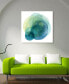 Evolving Planets I Frameless Free Floating Tempered Art Glass Abstract Wall Art by EAD Art Coop, 38" x 38" x 0.2"