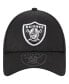 Фото #4 товара Men's Black Las Vegas Raiders Top Visor 9FORTY Adjustable Hat